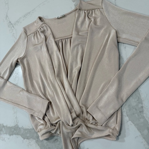 Intimately Free People Turnt Long Sleeve Bodysuit Womens XS BlossomPearl Shimmer - Picture 8 of 11